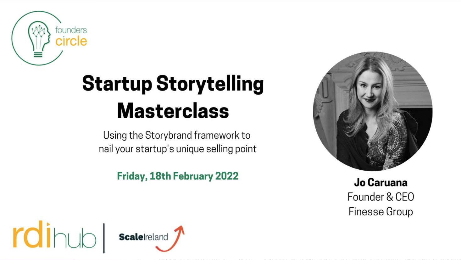 Founders Circle  Startup Storytelling Masterclass